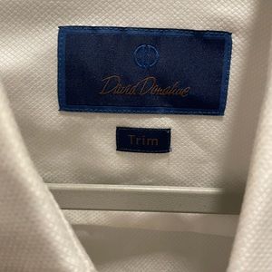 David Donahue Trim French Cuff Dress Shirt